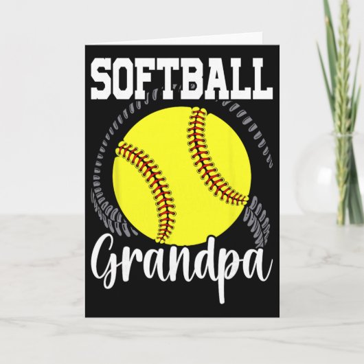 Softball Grandpa Grandfather Father's Day _1  カード (正面)