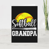 Softball Grandpa Softball Player Game Day Father's カード (正面)