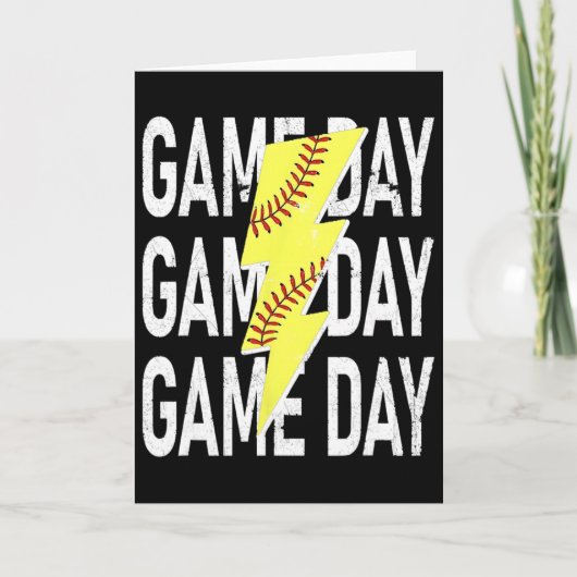Softball Granny Game Day Graphic With Fun Vibes Ga カード (正面)