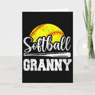 Softball Granny Softball Player Game Day Mother's  カード