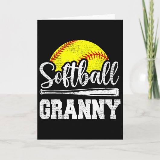 Softball Granny Softball Player Game Day Mother's  カード (正面)