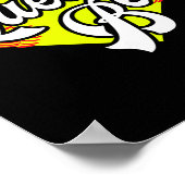 Softball Heart Queen Bees Team T-ball League Girls ポスター (角)