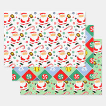 Softball Holiday Gift Wrapping Paper