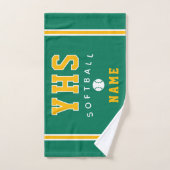 Softball Icon, Custom Name & School, Team Gift ハンドタオル (ハンドタオル)
