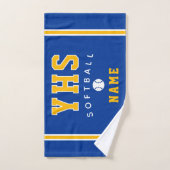 Softball Icon, Custom Name & School, Team Gift Han ハンドタオル (ハンドタオル)
