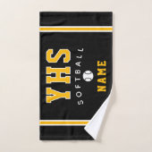Softball Icon, Custom Name & School, Team Gift Han ハンドタオル (ハンドタオル)