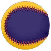 Softball in Dark Blue with Yellow Orange Tones ソフトボール (正面左)