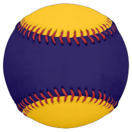 Softball in Dark Blue with Yellow Orange Tones ソフトボール