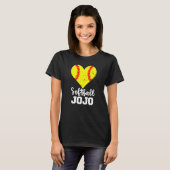 Softball Jojo Softball Heart Grandma JoJo Tシャツ (正面フル)