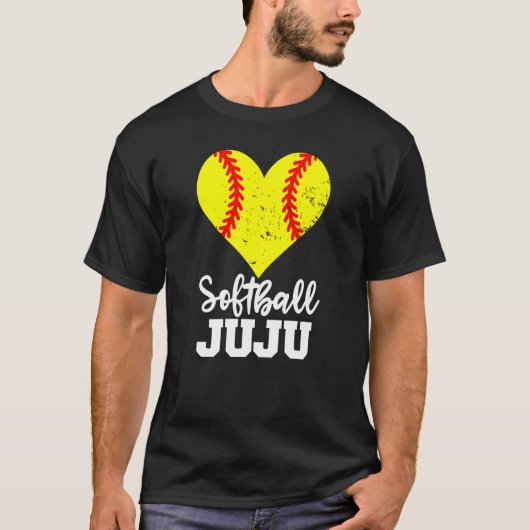 Softball Juju Softball Heart Grandma Juju Tシャツ (正面)