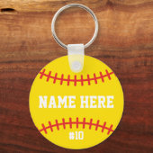 Softball Keychain Girls Team Cheap Athletes Player キーホルダー (正面)