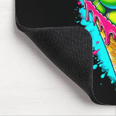 Softball Lover Ice Cream Dripping Softball  マウスパッド (コーナー)