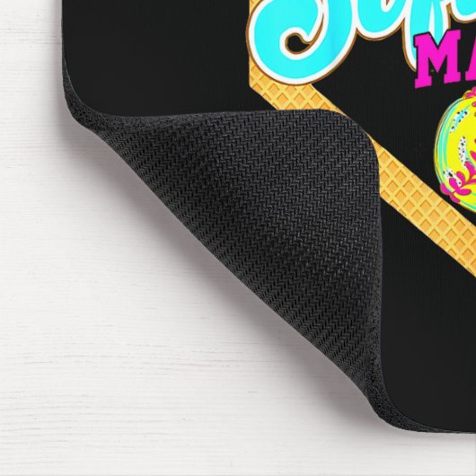 Softball Mama Drip Ice Cream Dripping Game Day Sof マウスパッド (コーナー)