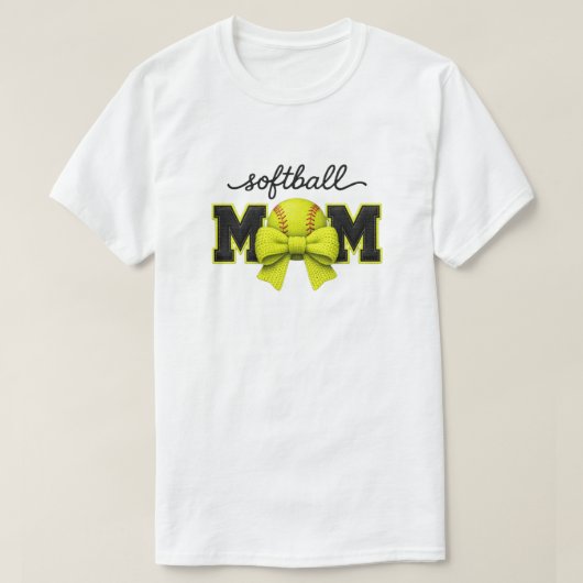 Softball Mama Faux yarn, Knit  Sports Tee Tシャツ (デザイン正面)