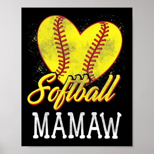 Softball Mamaw Softball Player  ポスター (正面)