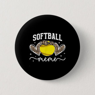 Softball Meme Heart Grandma Meme Of A Softball Pla 缶バッジ