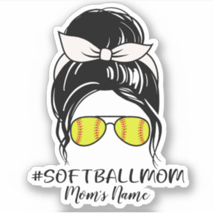 Softball Momのパーソナライズシール シール