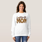 "Softball Mom" Leopard Print Mother's Day  スウェットシャツ (正面フル)