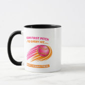 Softball Mom Mug – From First Pitch to Every Hit M マグカップ (左)
