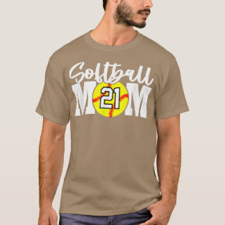Softball Mom Number 21 Tシャツ