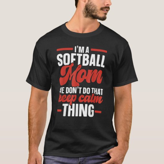 Softball Mom Softball Player Pitcher Catcher Sport Tシャツ (正面)