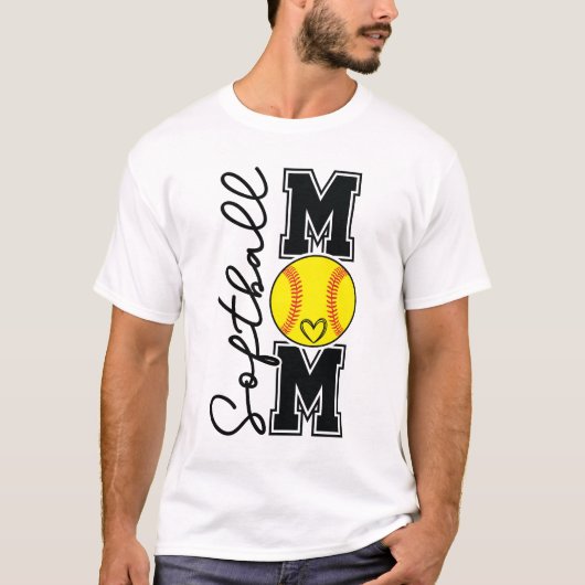 Softball Mom Varsity Sports Softball Mom Tシャツ (正面)