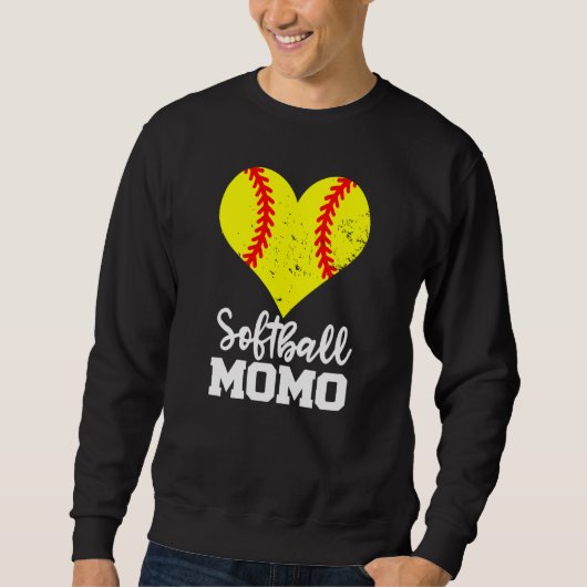 Softball Momo Softball Heart Grandma Momo スウェットシャツ (正面)