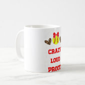 Softball Pitcher Mom Proud Mama Of A Softball Pitc コーヒーマグカップ (正面左)