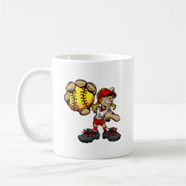 Softball Player Mug- Cute But Dangerous コーヒーマグカップ