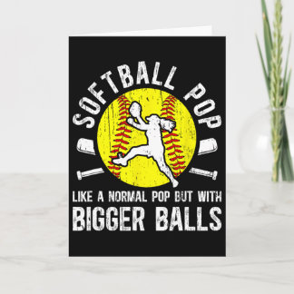 Softball Pop Grandpa Funny Pop Of A Softball Playe カード