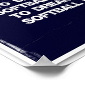 Softball Quotes Blue Collage 9-12 ポスター (角)