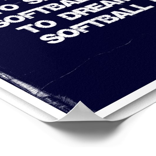 Softball Quotes Blue Collage 9-12 ポスター (角)