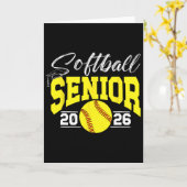 Softball Senior 2026 Senior Softball Player 2026  カード (黄色い花)