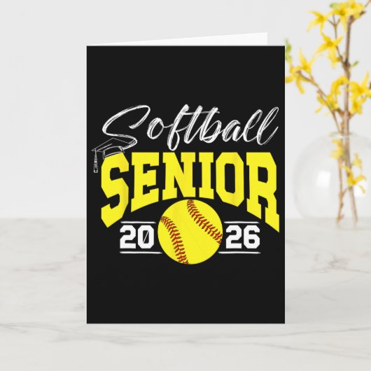Softball Senior 2026 Senior Softball Player 2026  カード (黄色い花)