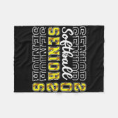 Softball Senior 2026 Senior Softball Player 2026 _ フリースブランケット (正面(横))