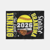 Softball Senior Grandma 2026 Softball Senior Grand フリースブランケット (正面(横))