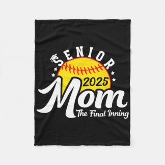 Softball Senior Mom The Final Inning Cl Of 2025 Wo フリースブランケット