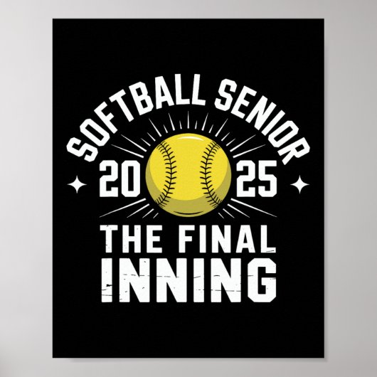Softball Senior Night Senior Cl Of 2025 Graduation ポスター (正面)