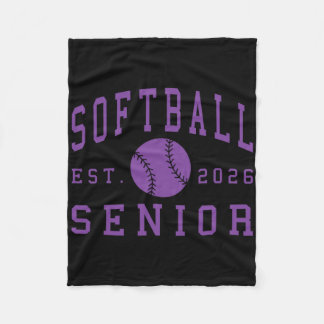 Softball Senior Night Softball Senior 2026 Graduat フリースブランケット