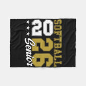 Softball Senior Night Softball Senior 2026 Graduat フリースブランケット (正面(横))