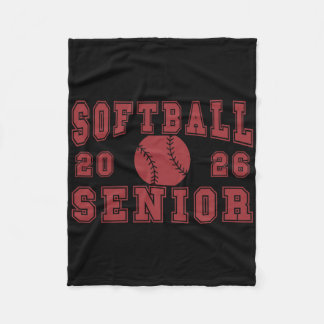 Softball Senior Night Softball Senior 2026 Graduat フリースブランケット