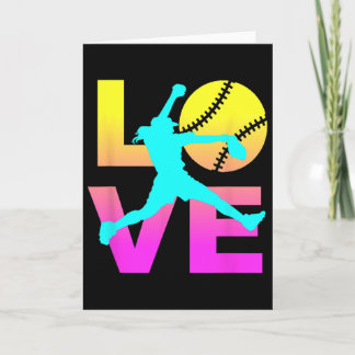 Softball Shirts For Girls Love カード