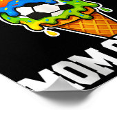 Softball Soccer Basketball Mom Ice Cream Summer Ga ポスター (角)