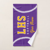 Softball Stitches Custom Sport Towel Team Initials ハンドタオル (ハンドタオル)
