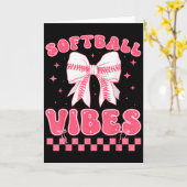 Softball Vibes Softball Couqette Groovy Softball G カード (黄色い花)