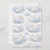 SoftBlue Floral Pattern Elegant Romantic Botanical 招待状 (正面)