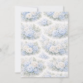 SoftBlue Floral Pattern Elegant Romantic Botanical 案内状 (正面)