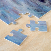 Softest Serenade – パープル抽象芸術サークルアート ジグソーパズル (側面)