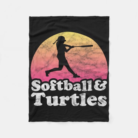 Softll And Turtles Women Or Girls Turtle  フリースブランケット (正面)