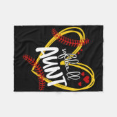 Softll Aunt, Auntie, Softll, Softll Heart  フリースブランケット (正面(横))